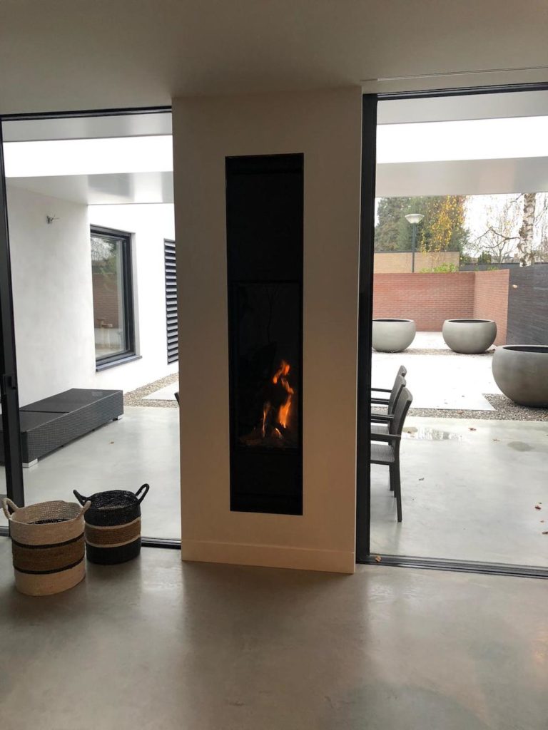 Bellfires verticall bell large met maatwerk kader met ventilatie